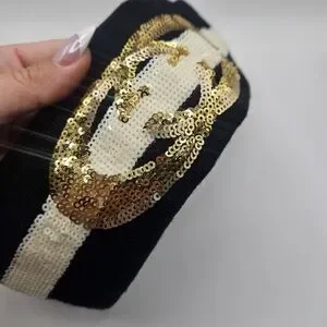 GUCCI Wool GG Logo Sequin Headband M sz NEW 100% Authentic GUCCI Sequin GG Embellished Wool Headband  main image 2